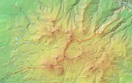 旭岳のルート地図