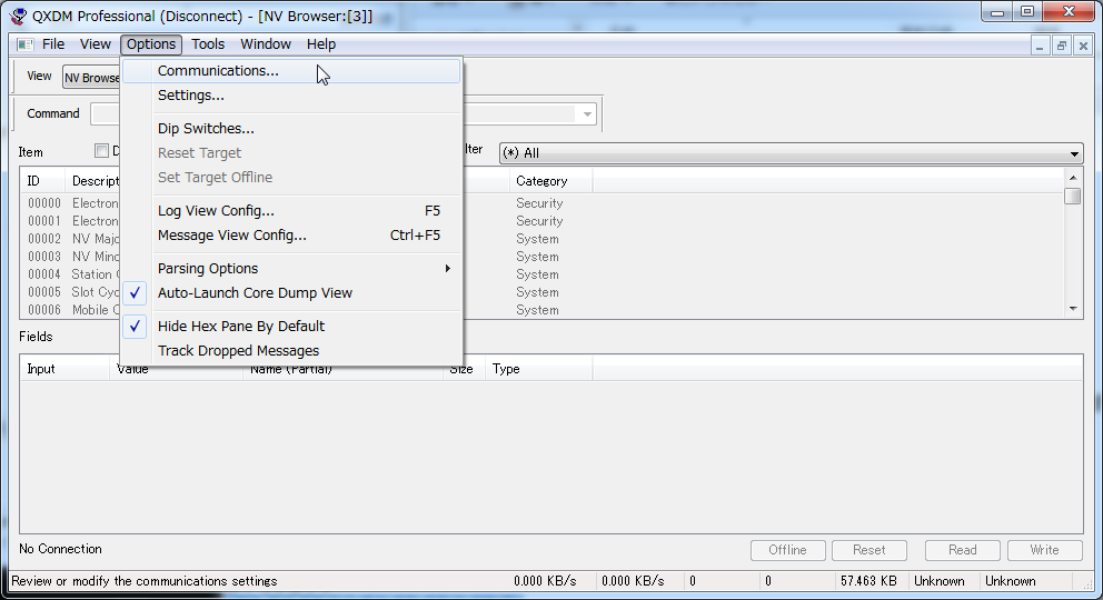 xperia z2 usb settings qxdm